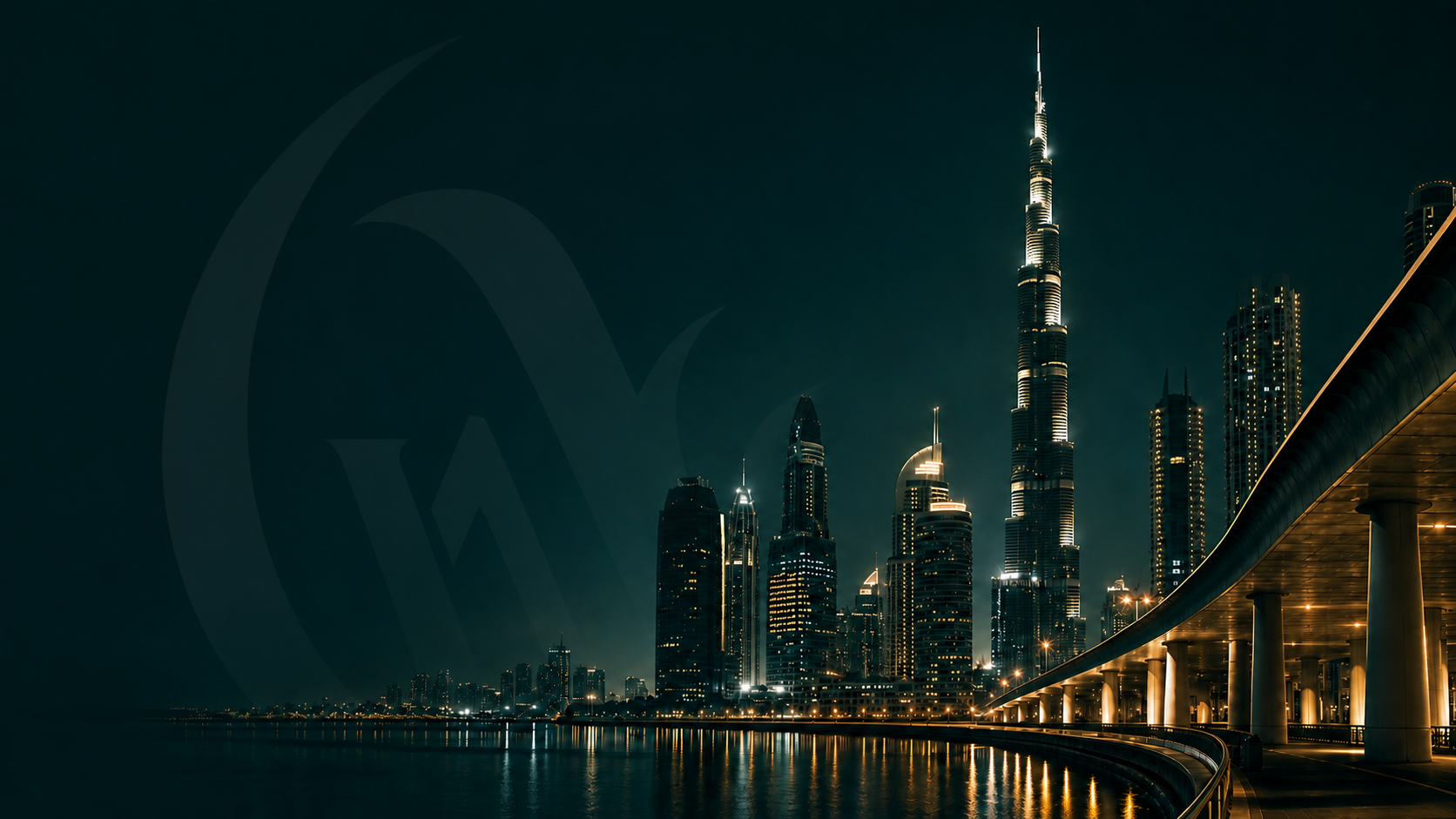 Dubai skyline with Burj Khalifa